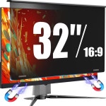 개인정보 보호 화면 16 9 비율, 탈착식 눈부심 방지 필터, 블루라이트 차단 쉴드 프로텍션, 스파이 데스크탑 PC 프로텍터 걸이 : JJ굿즈샵