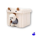 BS 레드강아지하우스 캣치치 하우스 아이보리 중형 강아지방석 : 블루스완몰