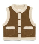 리 신세틱 레더 무스탕 베스트 W B1 LE2503VT61 BR : 프레씨유2