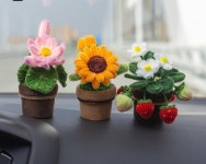 DIY 모루 화분 취미 공예 수제 키트 차량 장식품 꽃 만들기 미니 선인장 데스크 집순이 스타일 선택 1가지 꽃 키트 : 367일직구마켓
