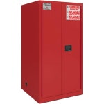 파이어킹 레드 인화성 안전 캐비닛 가연성 액체 저장 60갤런 강철 캐비닛수동문 포함 상업용 산업용 가정용 34인치 x 65인치 노란색 : 나라나8