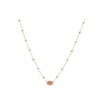 Kendra Scott 여성용 미니 엘리사 에나멜 프레임 쇼트 펜던트 목걸이 골드 잡색 오렌지 마그네사이트 원 사이즈 단일 브라스 보석 없음... 