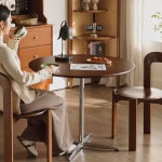 미드센츄리 서큘러 테이블 우드 커피 원형 다이닝 : 주식회사리빙온