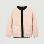 ★최초가 79,800원★행텐 틴즈 여아 리버서블 쉘파 집업점퍼 라이트 베이지 : 업셋