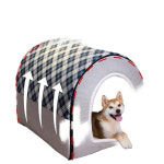 난방텐트 강아지방한텐트 보온 하우스 블랙 화이트 하운드투스 1-35x32x25 2.5kg : 바잉클러버