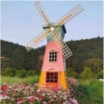 나무 풍차 네덜란드 조형물 포토존 나무 인테리어 3m : 여명종합유통