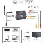 TV VHS VCR DVD용 RCA AV/CVBS 복합 비디오 AV 컨버터 어댑터 HDMI2AV에 호환되는 TXY 미니 HDMI (블랙) Black : 샌드파인랩