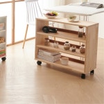 770 화이트 3단 이동식 수납장 깔끔한 정리용 바퀴형 수납 가구 H6610 고급 : 구스상회