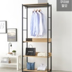 RL심플한 스틸프래임 선반 옷걸이행거가구 튼튼한 선반장 G5183 사무실 스탠드 : 론리테일