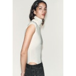 [국내] 자라 ZARA 면 하이넥 바디수트 - 스크래치 화이트 2335/640/251 3366034 : 리즌투바이