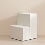 화이트 미니계단수납장 세트 밝고 깔끔한 정리 수납 인테리어 가구 H6842 : 구스상회