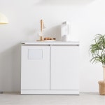 분리수거 휴지통 선반 수납장 800 상단 결합형 정리 수납 가구 G8181 고급 : 구스상회