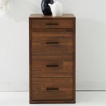 심플한 책상 사이드 4단 서랍장가구 고급 우드수납장 G5140 넉넉한 모던한 : 구스상회