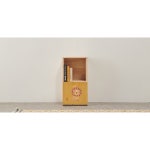 원목 우드 2단 고무나무 도어 수납장 400 디자인 실용 정리 H6662 고급 : 구스상회