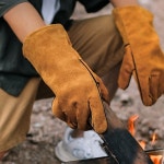 산업용 가죽 방화 장갑 내열 가죽 장갑 내화성 용접 소방 : 아 이리스.