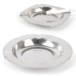 [3개묶음] 스틸 재털이 원형 사각 라운드처리 위생 클래식 재떨이 스틸재떨이 : 지택