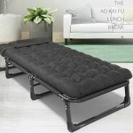 미니침대 접이식 침대1인용 캠핑 휴대용 3 기어 조정 가능한 조명 드 유연한 이중 목적 캔버스 금속 : 해피드림랜드