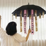 용돈이벤트 돈비 우산 아내 남편 생일 기념일 깜짝 돈선물 포장 : 퐁당스윔