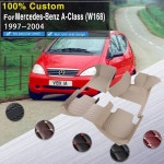 코일 자동차 발 바닥 매트 메르세데스 벤츠 방수 패드 카펫 A 클래스 W168 1997 ~ 2004 A140 A160 A170 A190 LHD Grey : 아로마페이06