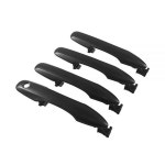 HUYILUN0104 1 Lot 4 도어 텍스처 블랙 외부 도어 핸들 2019-2023 토요타 캠리 2019-2023 코롤라 2020-2023 아발론과 호환 크롬... 