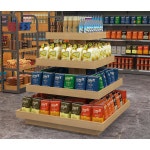 마트 중앙 진열대 행사상품 음료수 선반 디피 진열장 원형 편의점 약국 매장 과자진열 : 88샵-