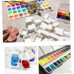 소분용 물감 하프 팬 휴대용 수채화 하프 팬 팔레트 세트 : 유어 아이템