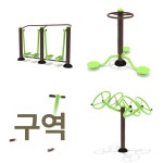 야외 운동기구 공원 세트구성 체육시설 산책로 노인 기구 멀티 약수터 웨이트 머신 운동 : Hephaistostore