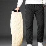 바지 방한복 겨울 조거 아웃도어 팬츠 밴딩 융털 패딩바지 기모안감 작업복 남성 방한 낚시 : J.B.Trading