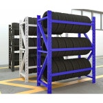 타이어 진열대 거치대 선반 공장 보관대 정비소 카센터 창고 블루 서브 120x40x200 280kg : 오토라이즈