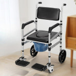 접이식변기 간이 화장실 캠핑변기 소변기 이동식변기 모델 15 O자형+욕실커버+대형바퀴 : 바이나루 no1