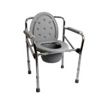 진산메디칼 JS 스틸 접이식 좌변기 환자용 이동변기 : 실버플라이