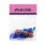 유니룸 전통 북 매듭 파랑색 3개입 X5개 만들기 공예 재료 매듭끈 DIY만들기재료 : 생활추천샵몰