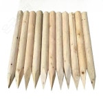 나무 말뚝 목재 펜스 화단경계목 통나무 측량 측량 토지 A.3.5cm x 25cm (10개) : 로켓은근구매대행