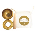 명상종 싱잉볼 8cm 파우치포함 요가 수양 테라피 명상 : 아우로마르