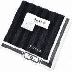 훌라 타월 손수건 스트라이프 로고 자수 블랙 28cm 26-f9373 : 윈윈재팬