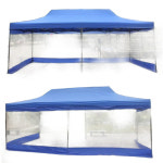 야외 발렛 부스 주차장 요원 휴게실 대기 임시 휴게소 2x2 블루 3면 투명 : 에버트리0