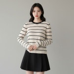 [골피아] 니트 티셔츠 여성 스트라이프 소프트 : 핫트랙스