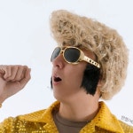 엘비스금발가발 퍼포먼스용 이벤트 장기자랑 무대 노래방 파티소품 : 워니홈하우스