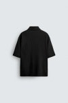 자라 테크니컬 텍스처 릴랙스핏 반팔 셔츠 4087/377 BLACK : 스페인샵 멘