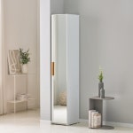 슬림 틈새 거울행거장 주니어 미니옷장 300 싱글장 키큰옷장 키큰장 틈새수납 홈데코 : 페블디