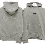 [더팩토리] [FEAR OF GOD] 25FW 피어오브갓 에센셜 로고 클래식 핏 플리스 후드티 콘크리트 헤더 192SP252055F : 논현 더팩토리 명품편집샵