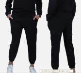 (1+1) 남자융털바지 보아털 카고조거 밴딩팬츠 아웃도어 극한추위 건설현장 농장 축사 : 보민트레이딩