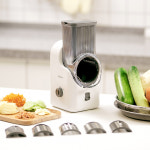 보만 전동 채칼 오토슬라이서 2세대 자동 야채 당근 채썰기 다지기 ASL286DTW (채칼 5종 포함) : 보만코리아