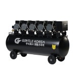 젠틀코리아 에어콤프레셔 10마력 240L 저소음 오일리스 식품공장 세차 청소 경정비 블랙 : 젠틀콤프렛서