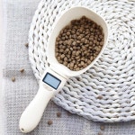 위턴즈 반려동물 디지털 스푼 저울 화이트 고양이스쿱 강아지사료스푼 : 위턴즈