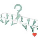 세탁용품 빨래집게 걸이 12p 미니 빨래건조대 접이식 : foTHREEmart