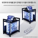 이동식 컴퓨터 본체 받침대 데스크탑 거치대 스탠드형 선반 인테리어형 높이조절 PC받침대 A : 아이딜ON