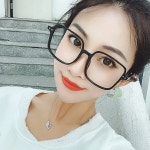 티타늄안경테 푸른 빛 차단 안경 모양 여성 프레임 남성 패션 큰 사각형 유행 트렌드 유리 : 거니프라자5