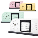 탁상 무소음 시계와 만년달력 만년달력 인테리어 시계 나룸 데크테리어 책상꾸미기 브론즈하우스 탁상 소품 : KW마트