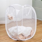 메쉬 빨래바구니 접이식 세탁 수납 통풍 이동식 : 금영물산